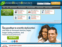 Tablet Screenshot of natureshealthresource.com